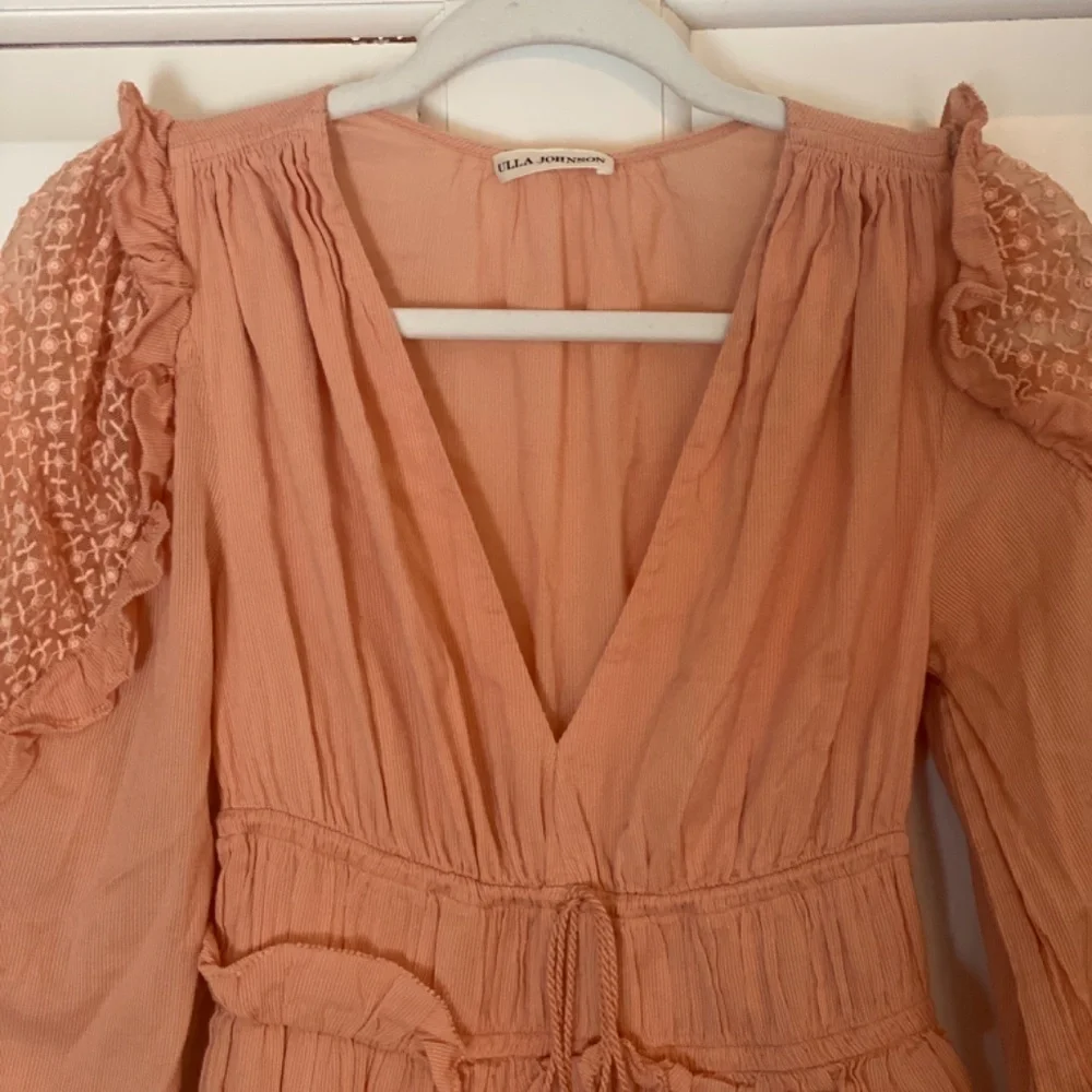 Ulla Johnson Sheila Embroidered Dress Pinkish-Peach 33386 - Picture 5 of 16